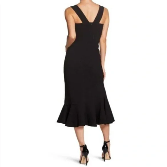 Dress the Population Black Midi Square Neck Dress - Picture 2 of 5